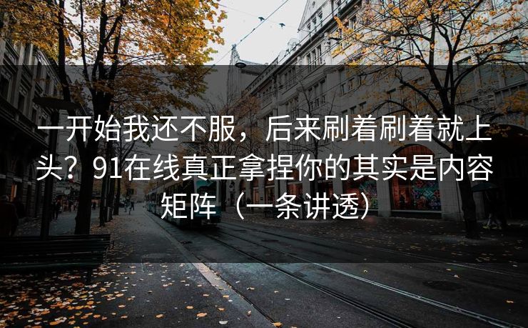 一开始我还不服，后来刷着刷着就上头？91在线真正拿捏你的其实是内容矩阵（一条讲透）
